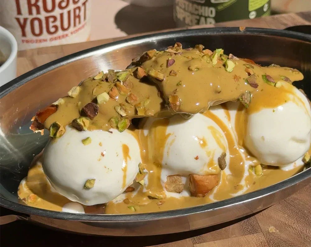 PISTACHIO CROISSANT ICE CREAM SANDWICHES