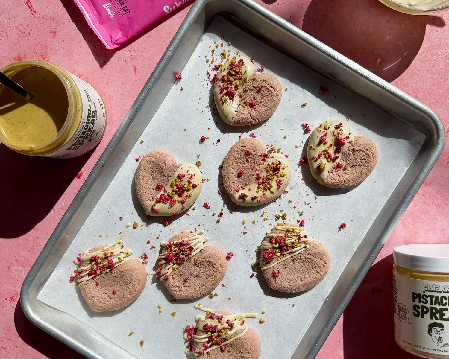 RASPBERRY PISTACHIO SUGAR COOKIES