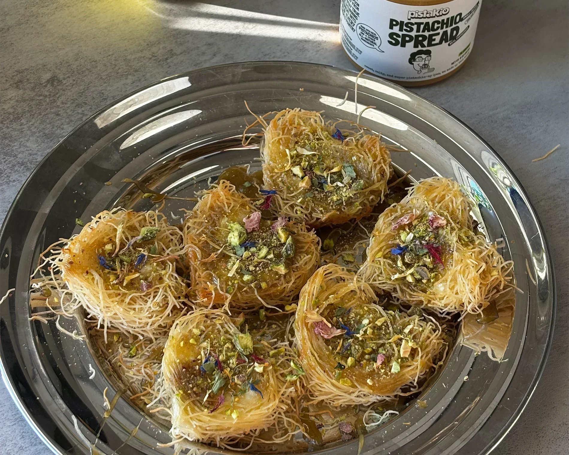 KUNAFA HEARTS WITH PISTACHIO SYRUP