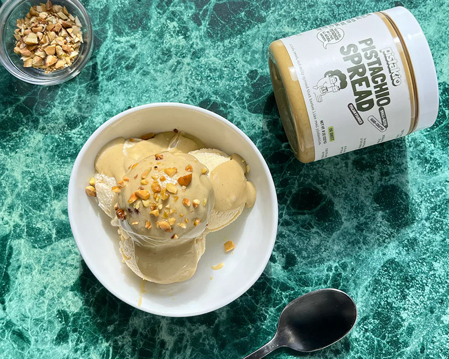 pistachio magic shell ice cream topping