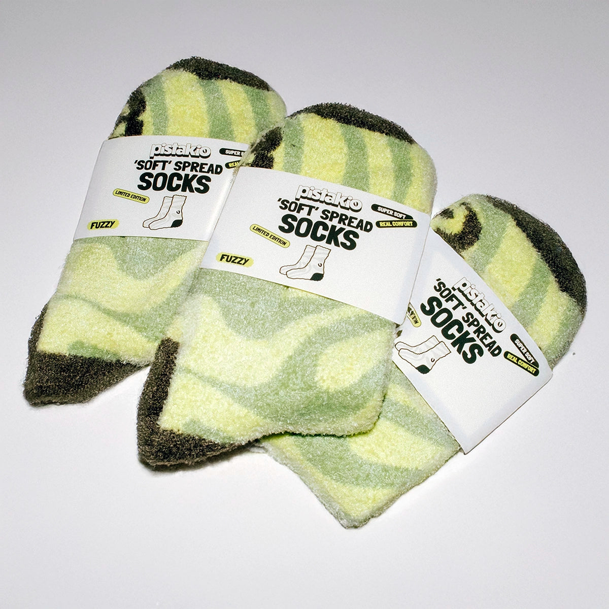 Fuzzy Pistachio Green Socks