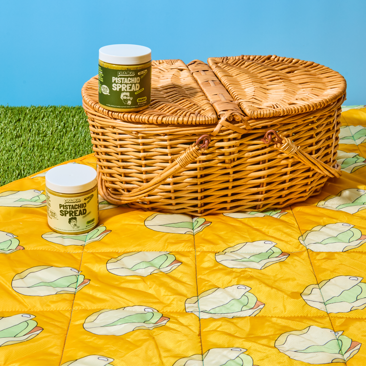 the Pistakio Puffy Picnic Blanket