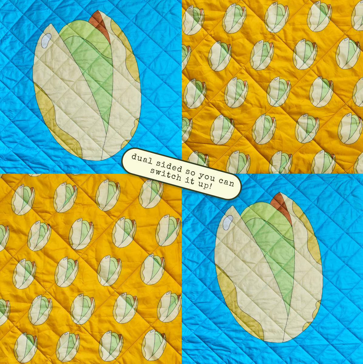 the Pistakio Puffy Picnic Blanket